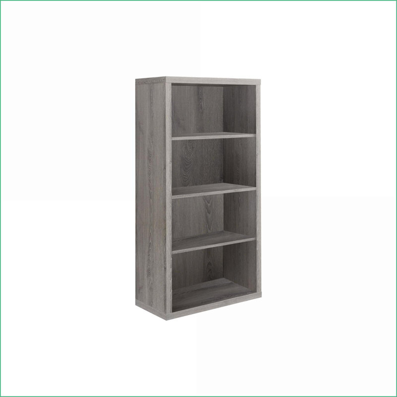 Bibliothèque 5 tablettes contemporaines réglables H 48 po | Taupe foncé | Panneau de particules