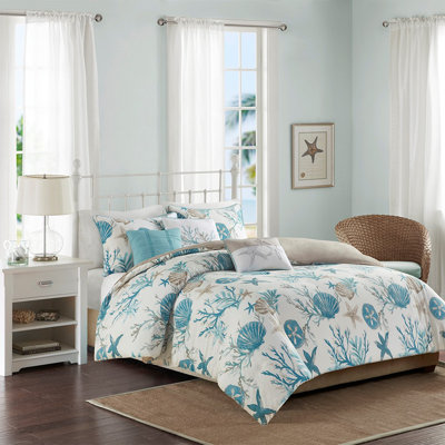 Ensemble de literie en satin de coton 6 pièces Gracie Mills Koreen