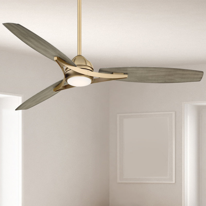 65" 3 - Blade LED Standard Ceiling Fan with Remote Control and Light Kit Included