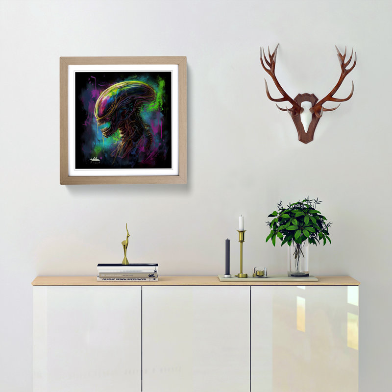 Single Picture Frame Print on Wood, Oak