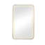 Golden Wall - Mounted Rectangle Medicine Mirror With Storage, Lighting, 2 Removable Tempered Glass Shelves, 3 Colour Options, Magnetic Closure Modern Lights, Led, Door-118930206-118930203