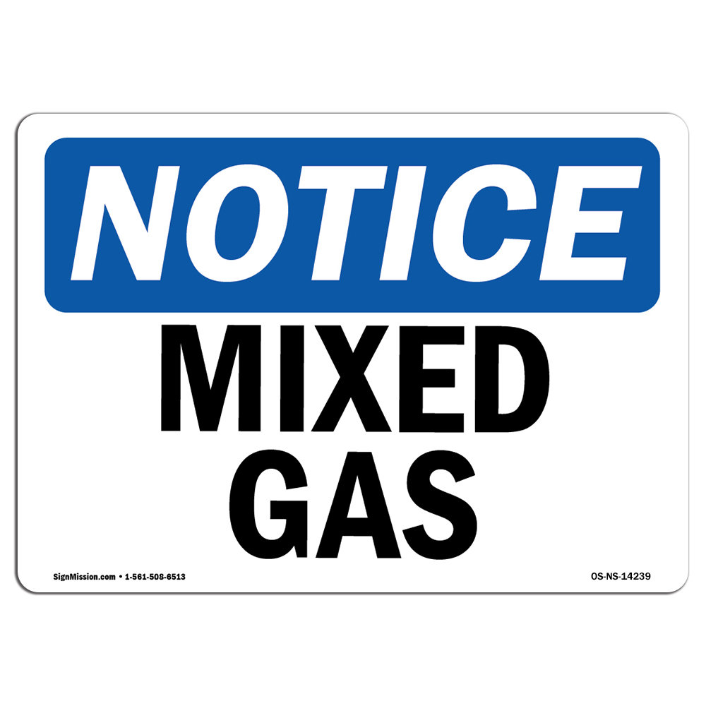 SignMission Osha Notice Mixed Gas Sign Wayfair