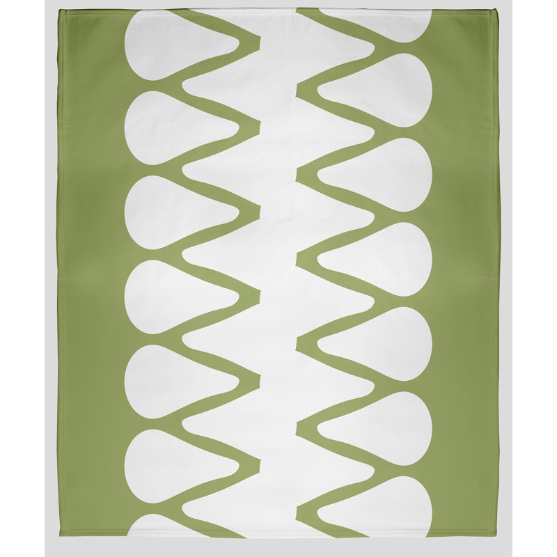 Upscale Getaway Fleece Throw Blanket, 60" W x 80" L, Green