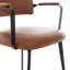 Windsor 6-Piece Dining Chair Set, 2 Armchairs & 4 Side Chairs, PU Upholstered, Metal Frame-2119800708