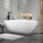 59'' x 29.53'' Freestanding Soaking Solid Surface Bathtub