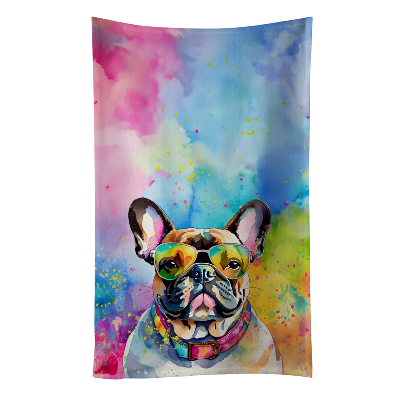 Serviette de cuisine French Bulldog Hippie Dawg