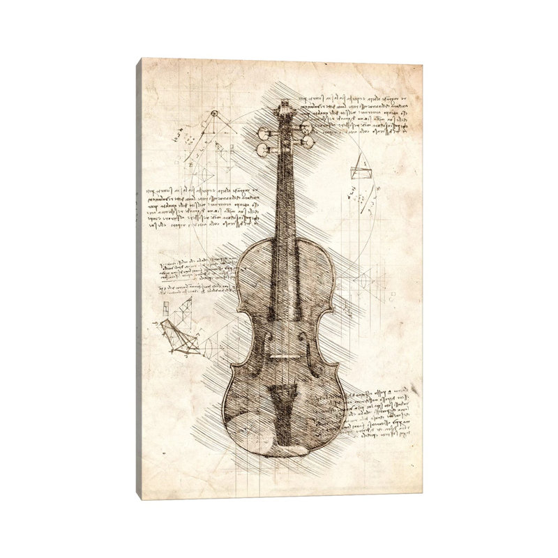 Violin by Cornel Vlad - Wrapped Canvas Print, 30.48cm H x 20.32cm W
