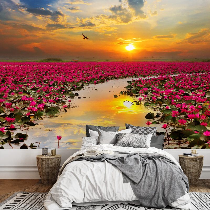 Panneau de papier peint adhésif Sunshine Rising, L 100 po x l 144 po