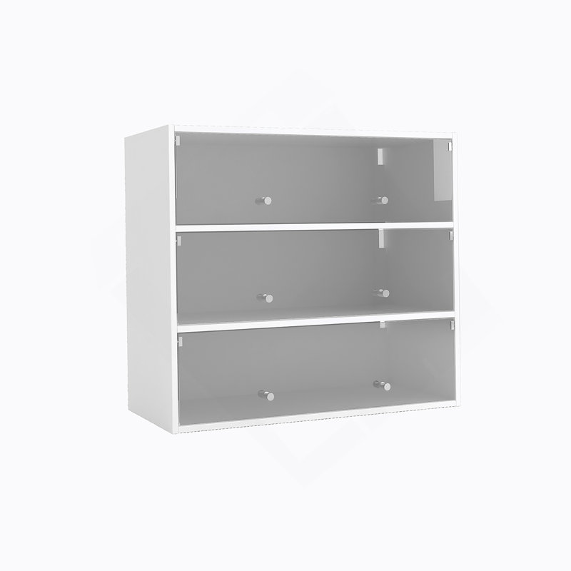 Glass Door Shoe Box Shoe Storage Cabinet  With RGB Led Light