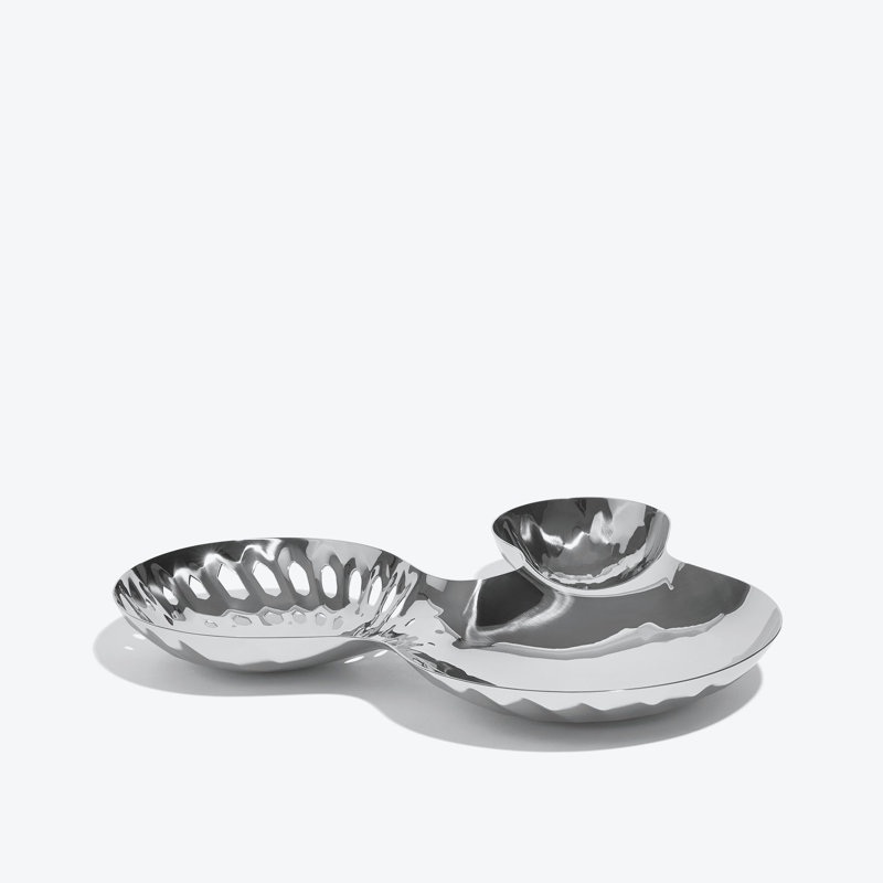 Cell Bowl, Black, Silver Stainless Steel