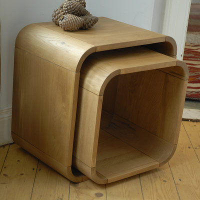 Acton Square 2 Piece Solid Wood Nest of Tables