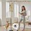  Lampe sur pied 68,5 "à tournesols floraux rétro avec ampoule à DEL avec abat-jour en lin