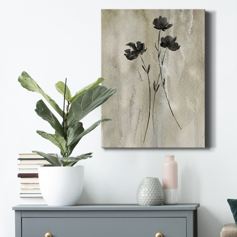 «Sumi-e Silhouette III», reproduction d'art sur toile tendue, H 27 po x l 18 po x P 1 po