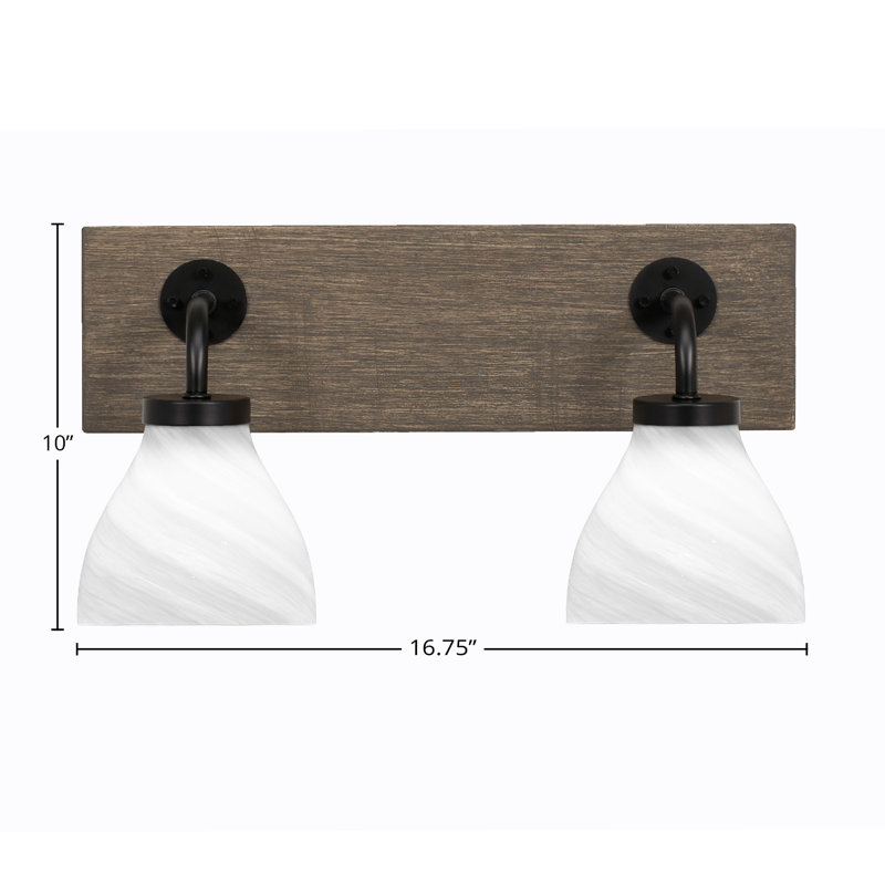 Barre d'éclairage de salle de bain 2 lumières Oxbridge avec finition en verre transparent 6,25 po, Transparent