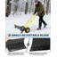 Pelle à neige avec roues, lame inclinée à 5 positions et poignée réglable, roues en caoutchouc et double poignée, pelle à neige en métal robuste avec roues pour entrée, porte, trottoir, trottoir