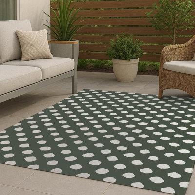 Large Dot Non-Slip Outdoor Rug