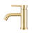 Modern Bathroom Sink Faucet - Single Hole, Brushed Gold, Stainless Steel, 1.2 Gpm Flow, Hassle- Installation For Interiors Hole Deck-Mounted, Flow Water Conservation