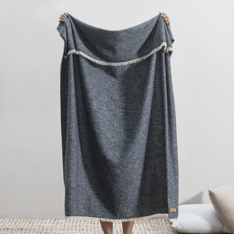 Navy Cinder Mist Throw, Navy