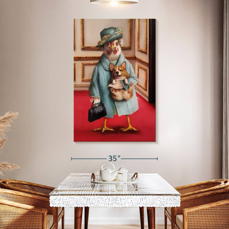 Ketti Her Majesty Chicken, 51" H x 34" W