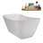 59" Streamline Soaking Freestanding Tub and Tray With Internal Drain-112235459