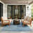 Radley Stripe Ocean Blue Champagne Indoor Outdoor Area Rug-328237053