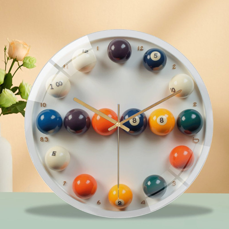 Horloge murale moderne en verre 12 po