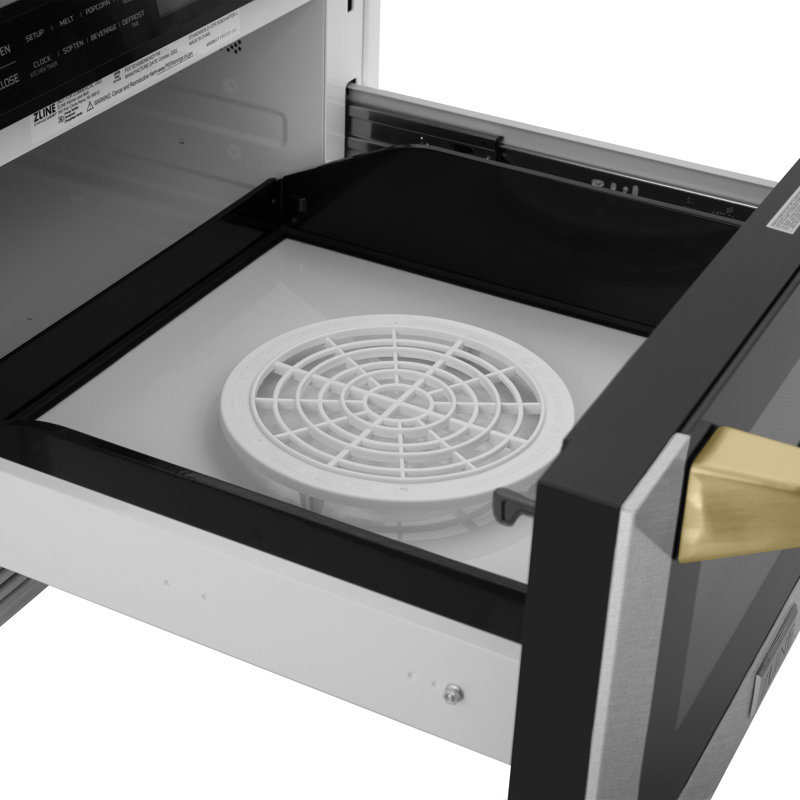 Tiroir à micro-ondes 24 po 1,2 pi³ 1000 watts avec capteur de cuisson, Or