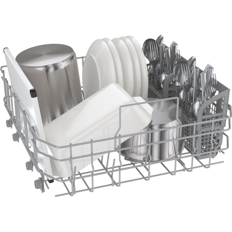 24" Recessed Handle 300 Series Dishwasher, White