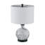 Lampe de table 14 x 14 x 23 po en verre blanc et gris, ajoute un design élégant à votre espace, lampe de table
