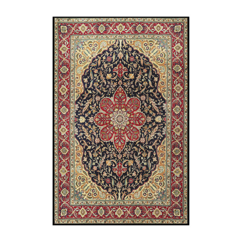 Tapis décoratif brun oriental Dannielle, Rectangle 7 pi x 10 pi