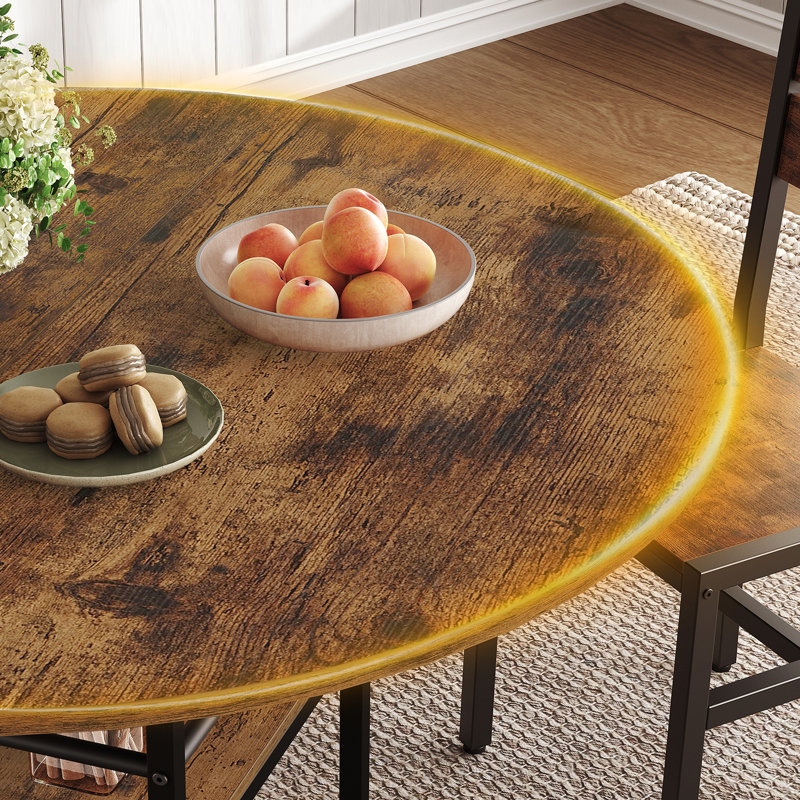 Table de salle à manger 47,2 po Farmhouse, 30,3 po H x 47,2 po L x 47,2 po P