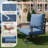 Outdoor Swivel Rocker Patio Chairs With Coffee Table 3 Pcs Bistro Set-1465726370