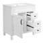 Meuble-lavabo de 30 pouces avec lavabo en céramique, 2 tiroirs et tablette réglable-132971831