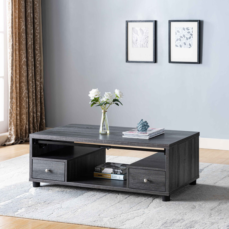 Table basse à plateau relevable avec rangement Archna