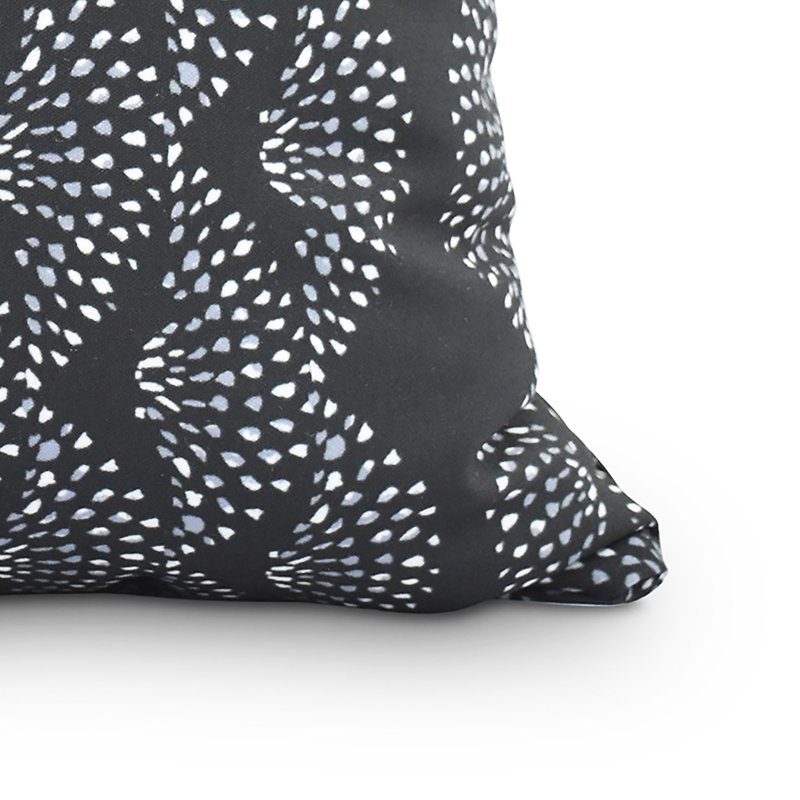 Housse et insert de coussin carré Fickle Florals, Noir, 20 po x 20 po