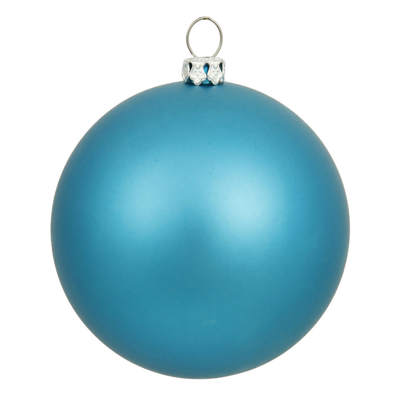 Ornement boule à boule percée uv sequin, Turquoise mat