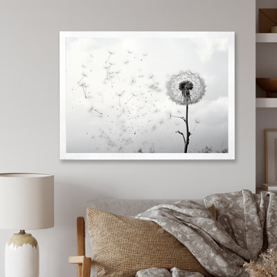 «Minimalims Dandelion Natures Fragility I», art mural sur toile pissenlit