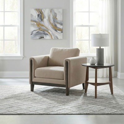 Fauteuil d'appoint transitionnel l 34,65 po, taupe
