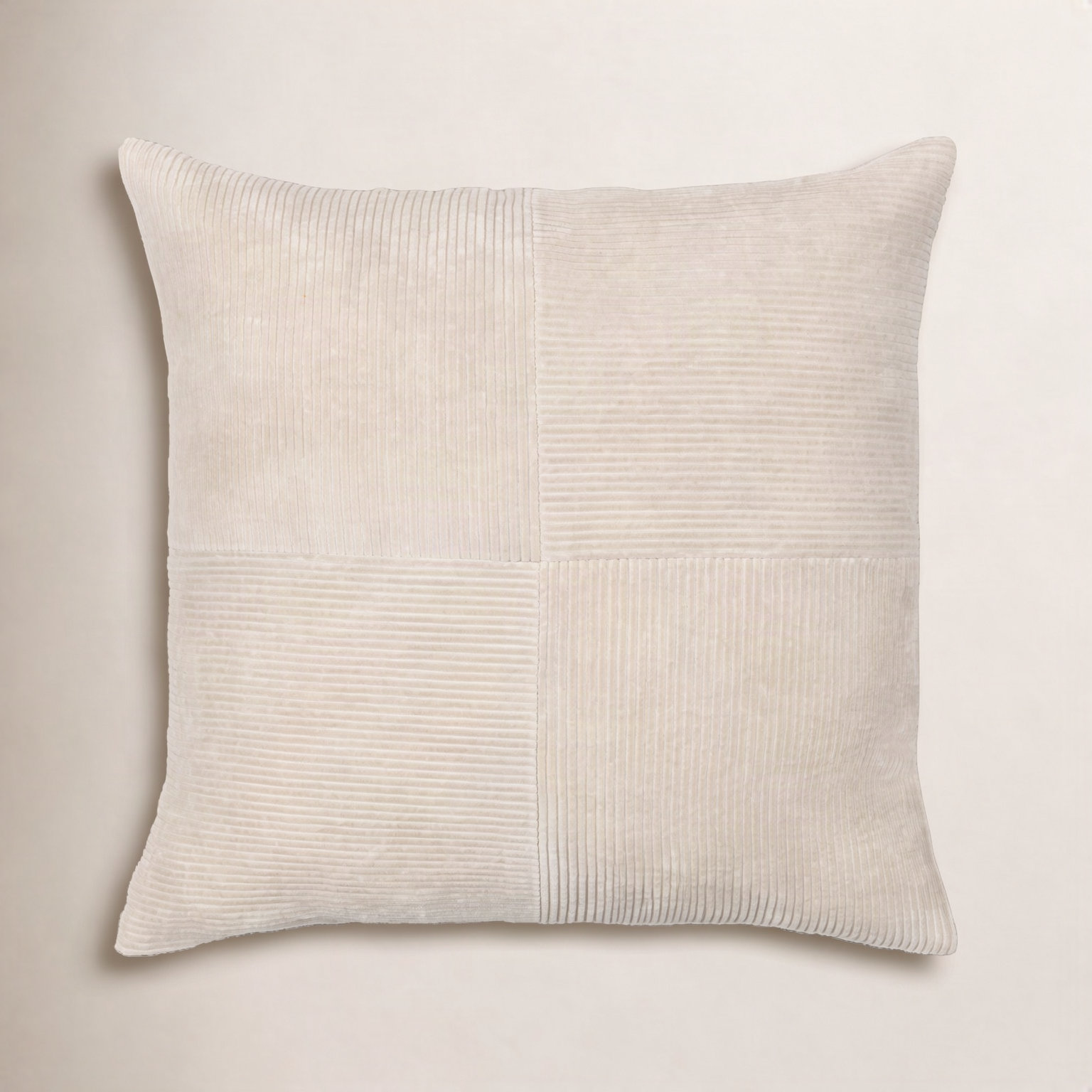Selma Cotton Throw Pillow, Beige, 18" x 18"
