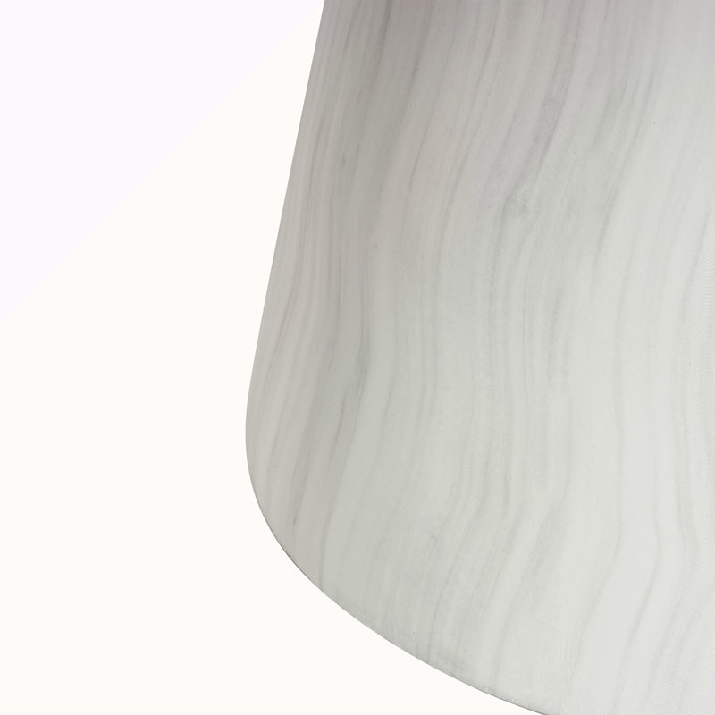 Table d'appoint d'extérieur en travertin Ponti, Blanc