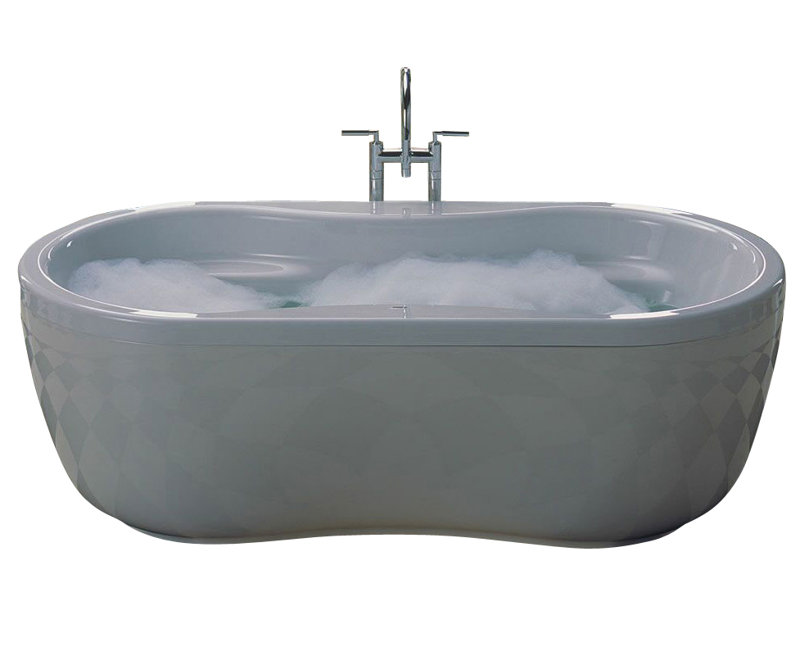 Baignoire de trempage autoportante 71 po. x 35 po. Mega Duo