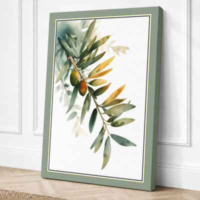 Olive Branch Botanical - Wrapped Canvas