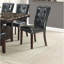 Chaises de salle à manger 2 pièces, look moderne, dossier en similicuir noir, assise à coussin, chaises en bois 2, fabrication en cuir, coussin et bouleau