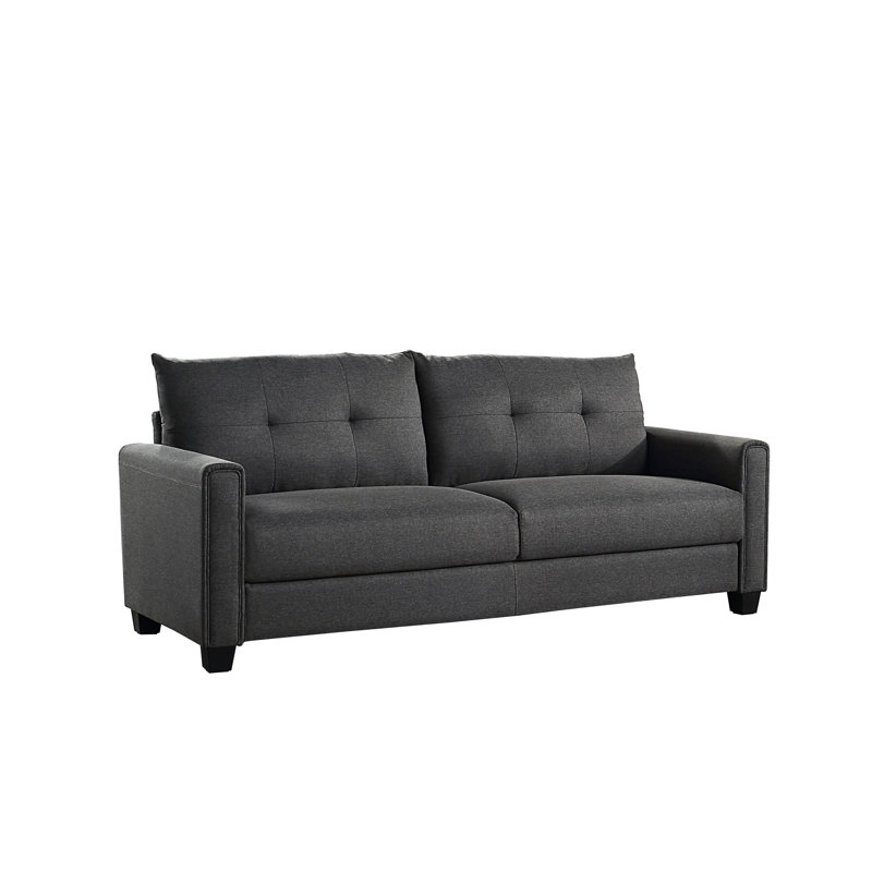 Canapé 81 po, Mélange de lin gris foncé