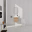  Ensemble de meuble-lavabo mural simple 18 po avec plateau en résine Vico
