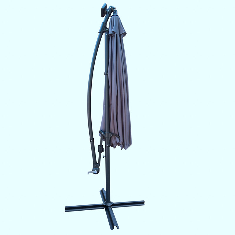 Parasol en porte-à-faux 10 pi Sylvie, gris
