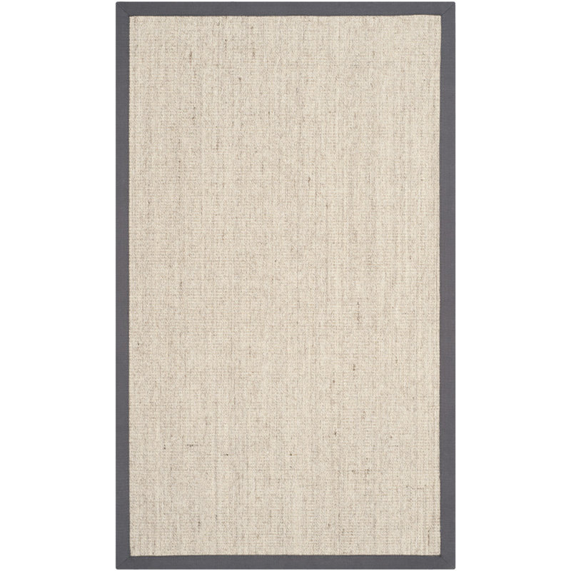 Coppage Solid Colour Hand Woven Area Rug, Rectangle 91 x 152cm