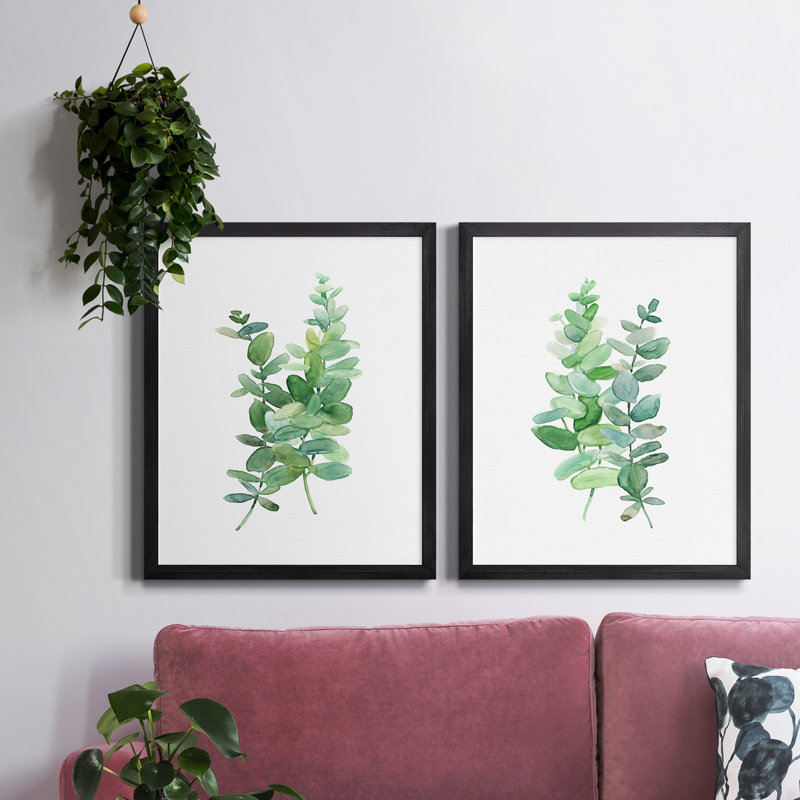 Eucalyptus I - Toile avec cadre de qualité supérieure - Prêt à être accroché