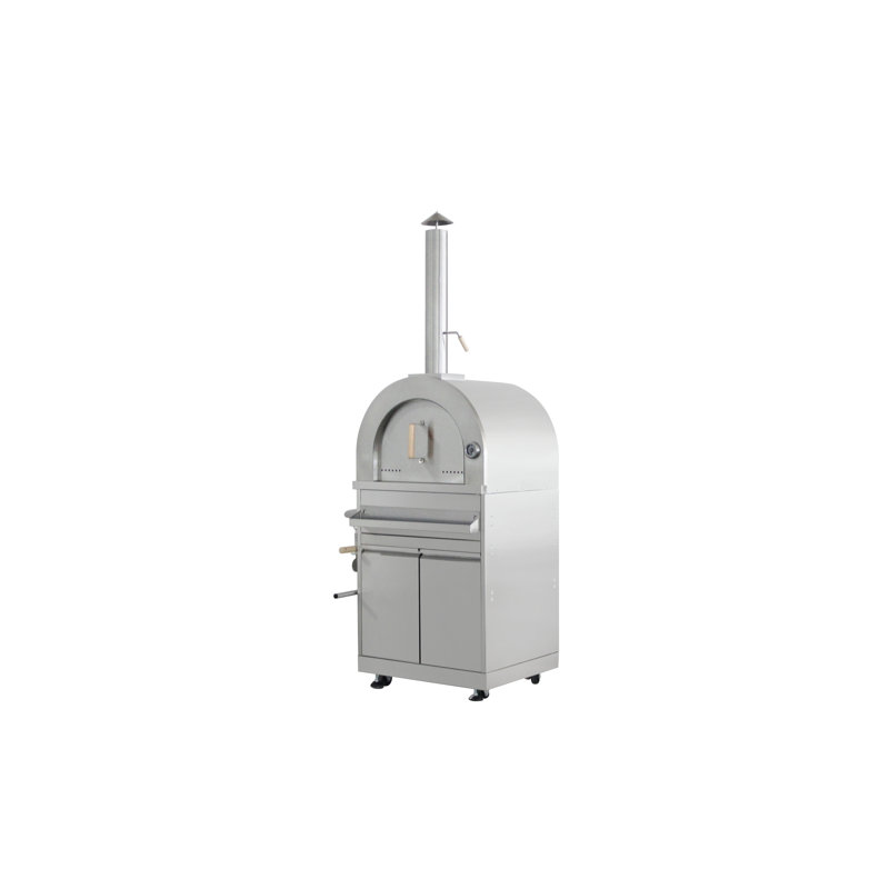 Four à pizza modulaire autoportant au bois en argent