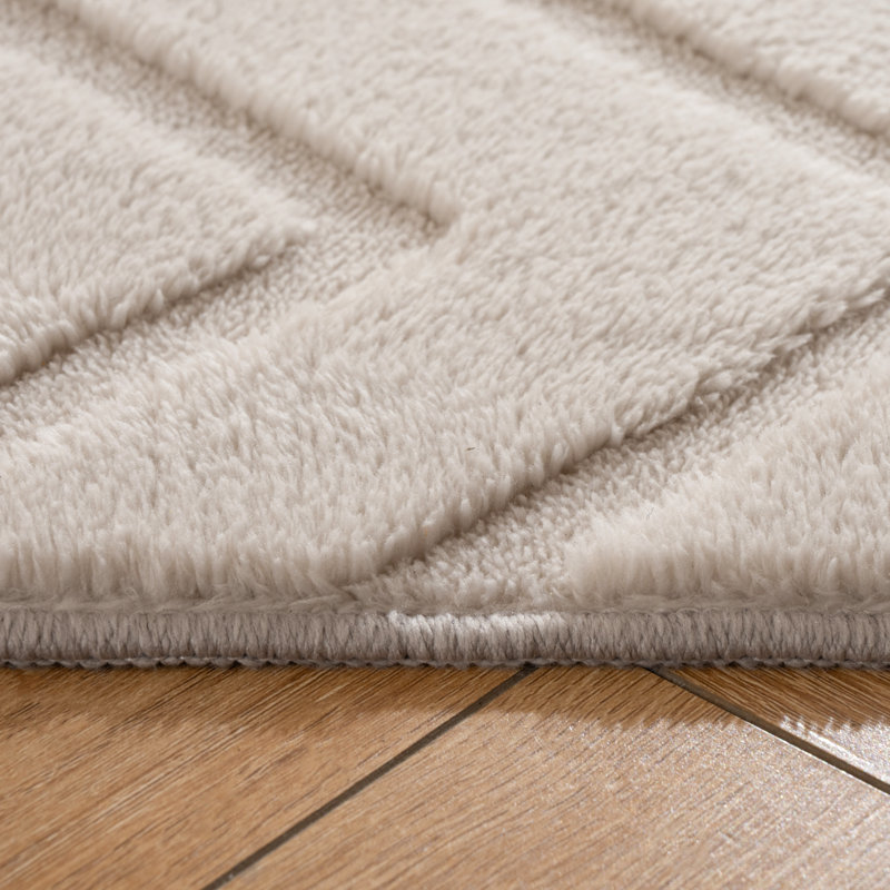 Tapis à motifs géométriques lavables à la machine - Tapis doux avec envers antidérapant pour le salon, la chambre à coucher, le bureau